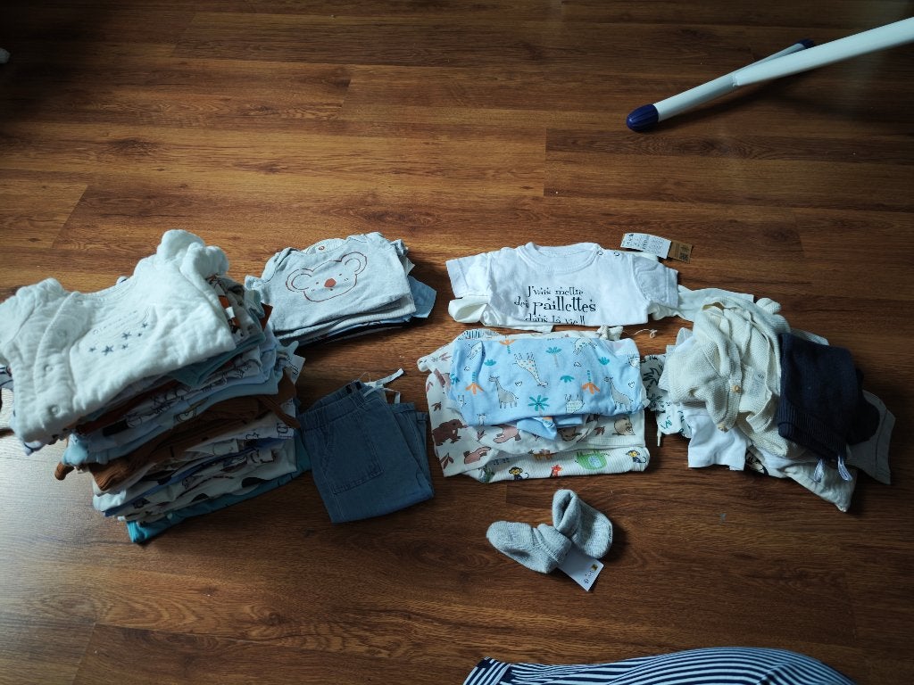 Lots vêtements 0-1,1-3 mois (40 pièces), Enlèvement, Comme neuf