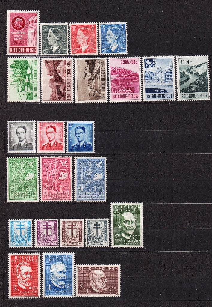 Belgique 1953, Envoi, Non oblitéré, Trace d'autocollant