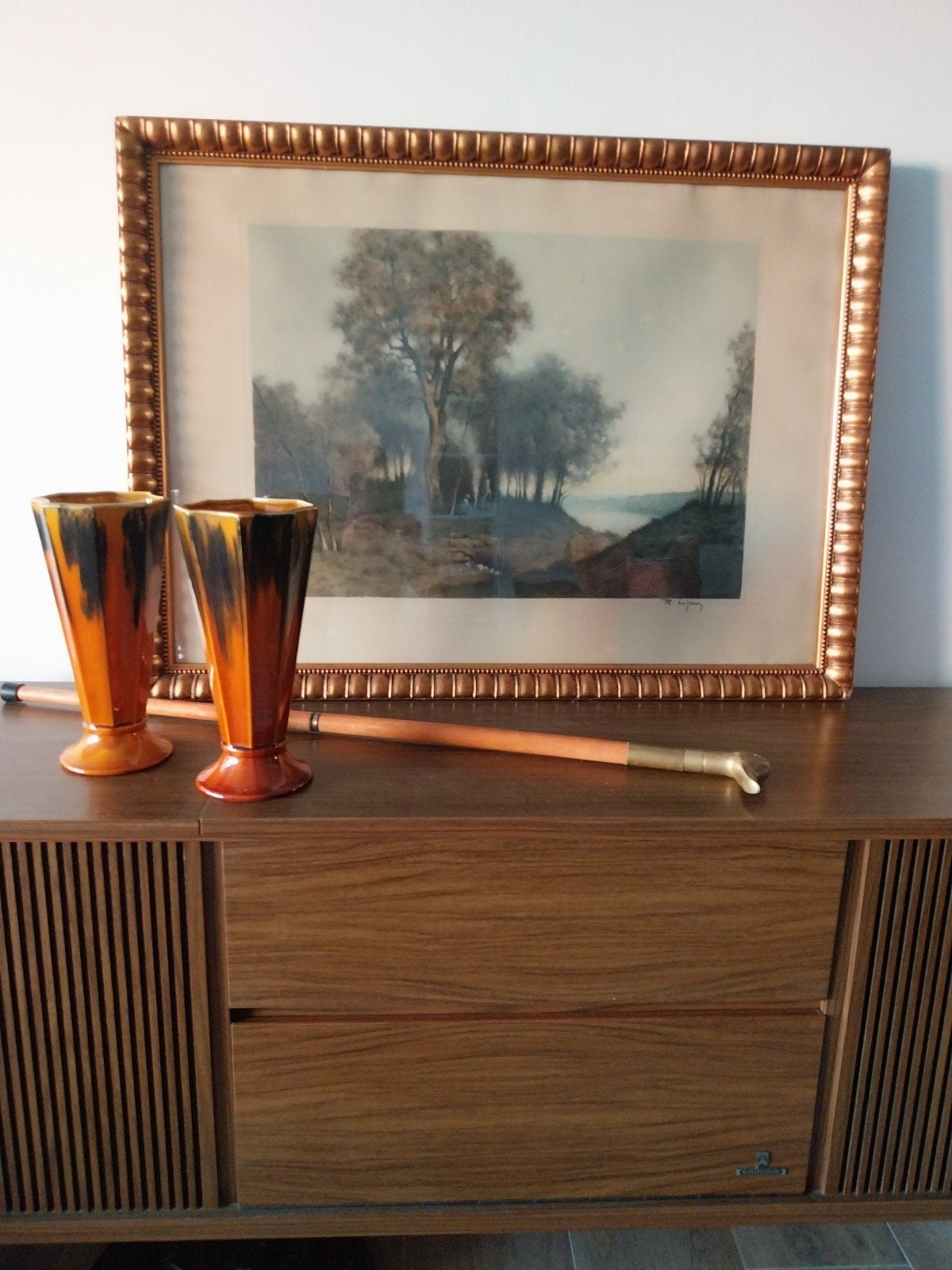 Titel: Prachtig Paar Art Deco Vazen - Faïence de Wasmuel, Antiek en Kunst, Ophalen