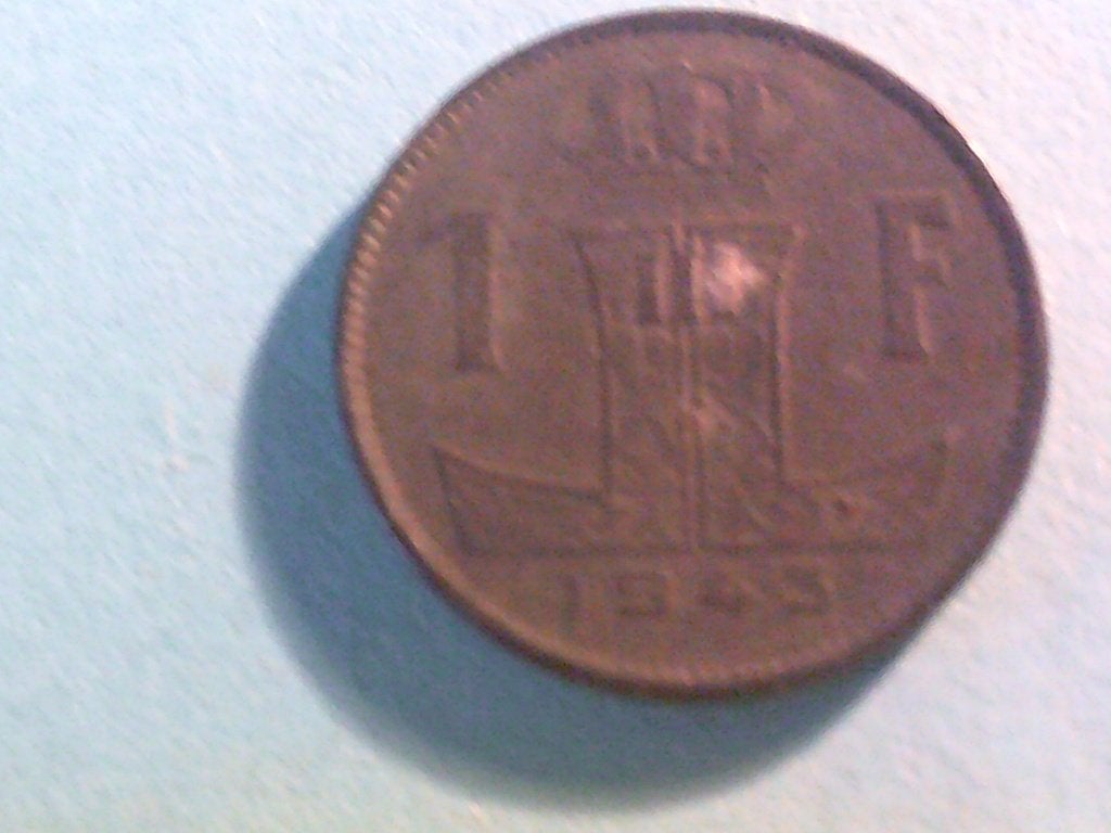 1 f 1943 belgie, Ophalen, Losse munt