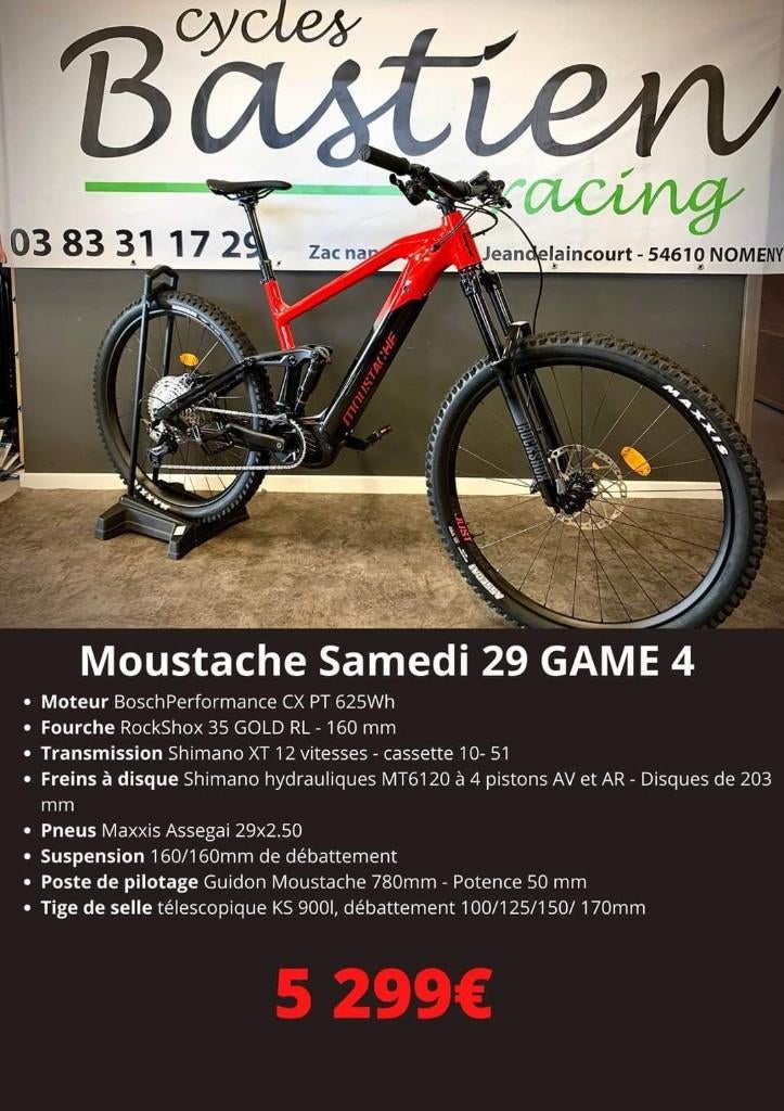 Mtb moustache game 4 XS, Fietsen en Brommers, Ophalen of Verzenden, Zo goed als nieuw, 47 tot 51 cm, Moustache