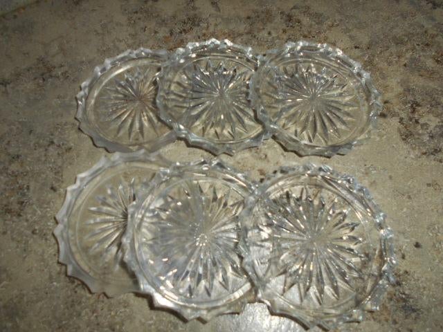 6 vintage onderzetters, Ophalen of Verzenden, Zo goed als nieuw, Glas of Kopje
