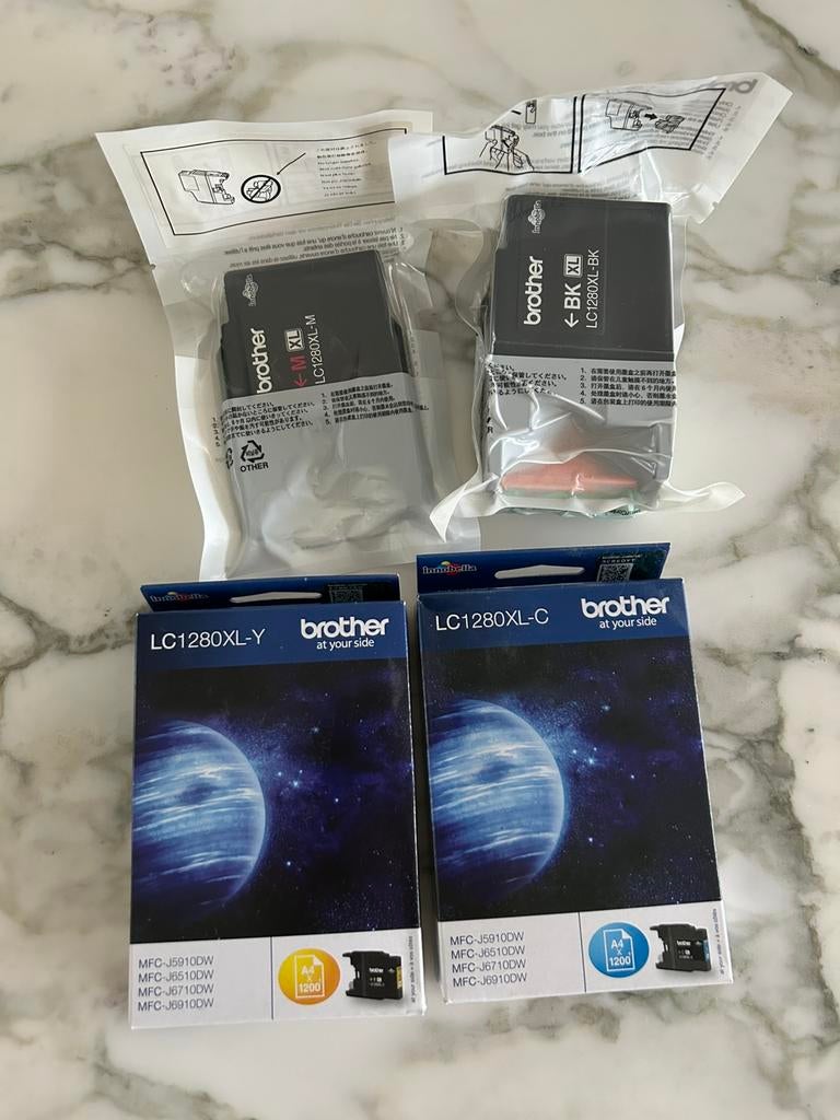 Brother inkt LC1280XL C-M-Y-B, Ophalen, Nieuw, Cartridge
