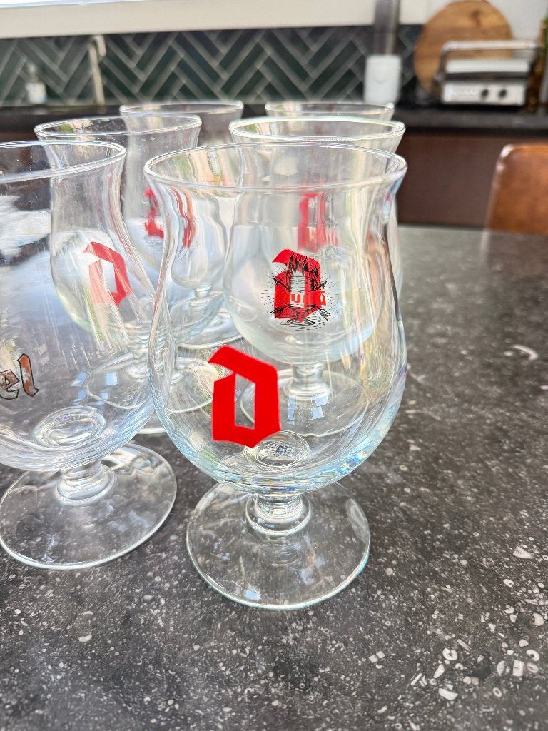 Duvel bierglazen - set van 6 - originele bolglazen, Verzamelen, Ophalen, Duvel