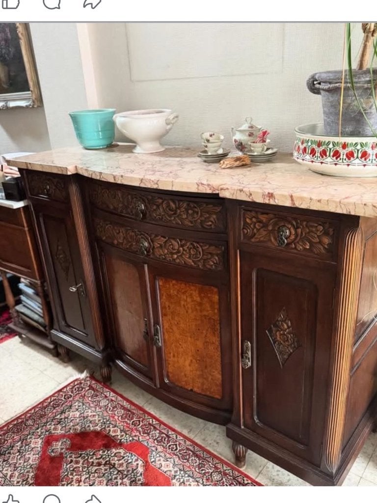 Antieke buffetkast wortelhout, Ophalen, Overige houtsoorten, Met deur(en)