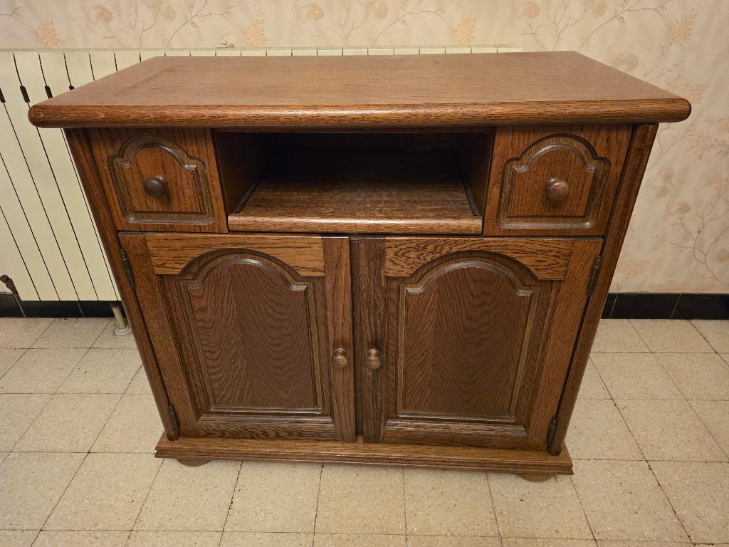 Meuble TV, Maison & Meubles, Armoires | Mobilier de télévision, Utilisé, Moins de 100 cm, 50 à 100 cm, 50 à 75 cm, Chêne, Enlèvement