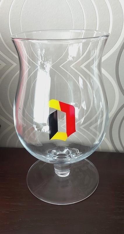 Duvel glas 'Belgische driekleur' 3 literglas, Verzamelen, Ophalen of Verzenden, Bierglas