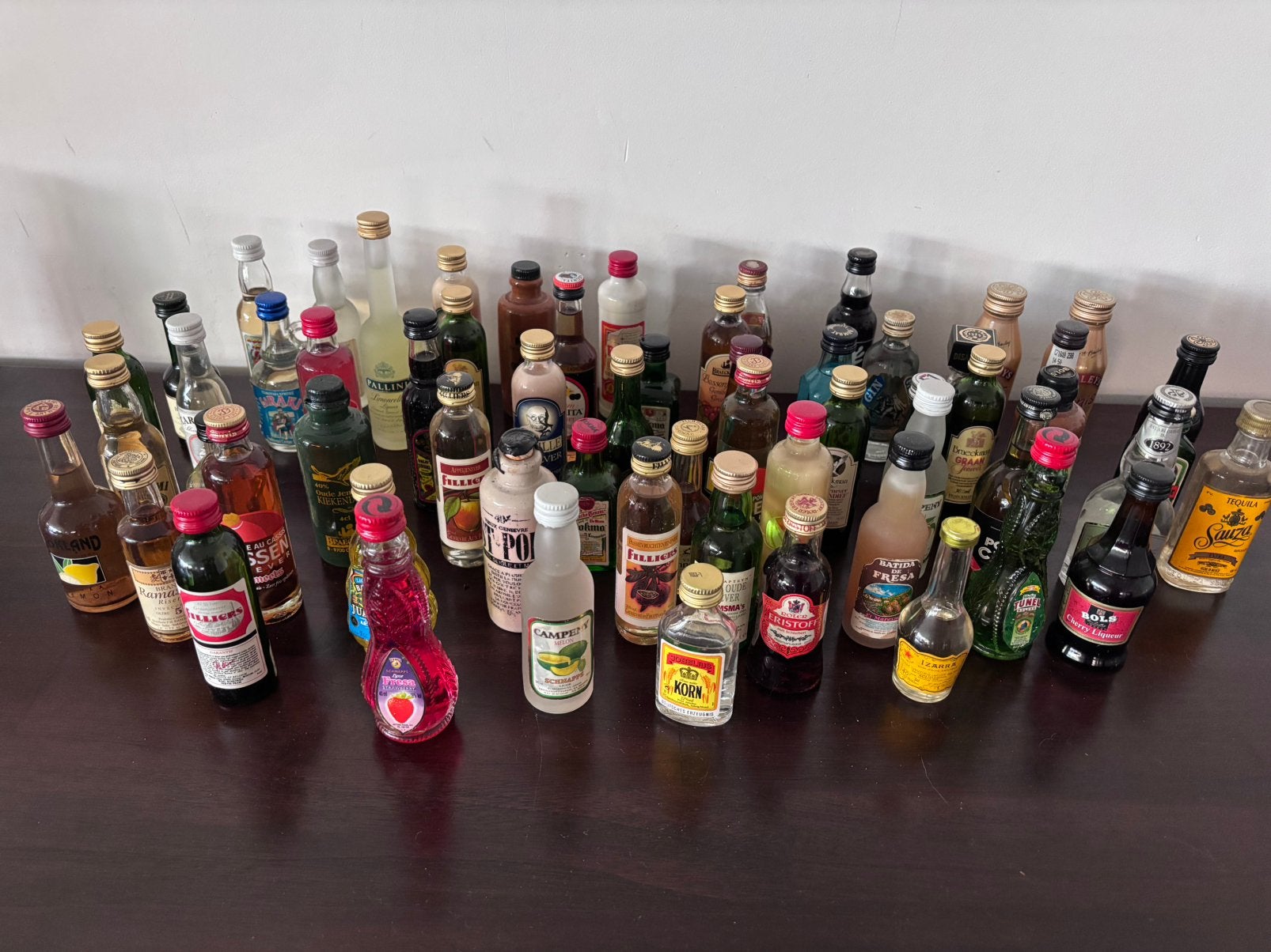 Mini flesjes drank, Ophalen
