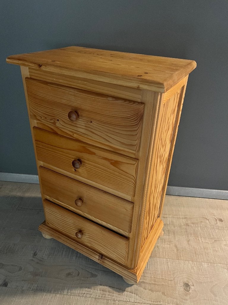 Meuble à tiroirs en pin, Maison & Meubles, Armoires | Commodes, 3 ou 4 tiroirs, 25 à 50 cm, Moins de 100 cm, Enlèvement