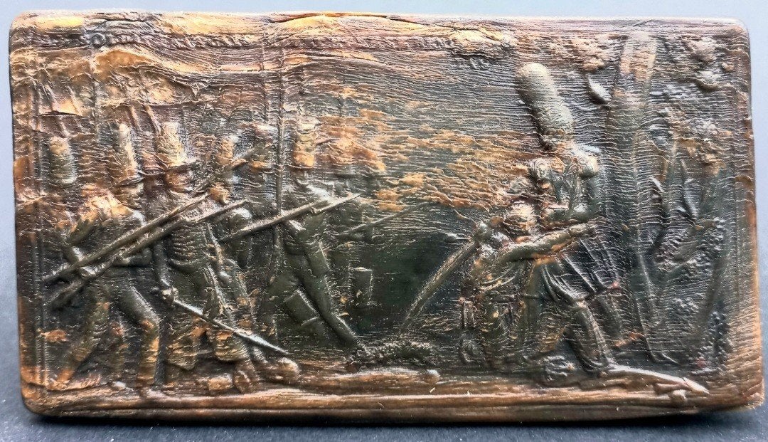 Napoleontische tabaksdoos. Hoorn. 19de eeuw. Napoleon, Ophalen of Verzenden