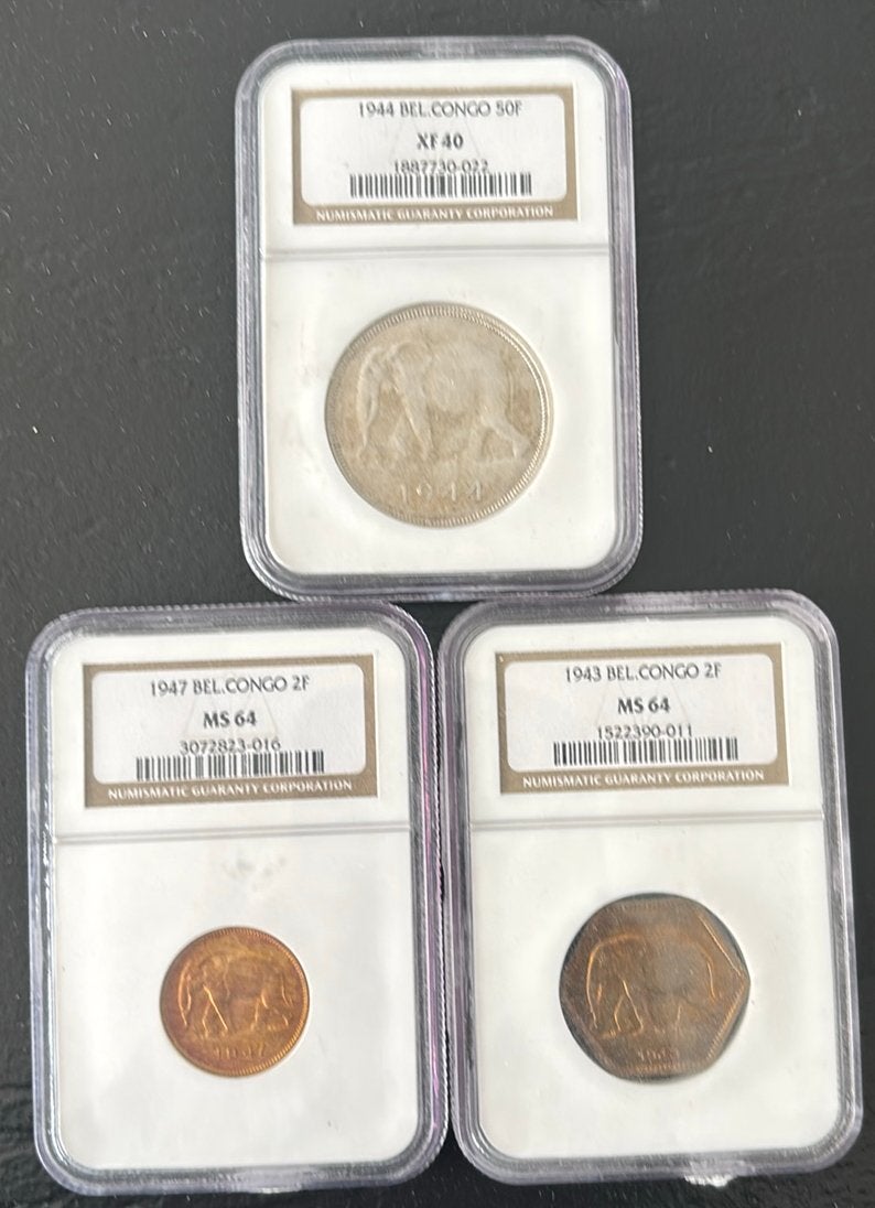 Super lot NGC Congo Belge, Enlèvement ou Envoi, Argent, Argent