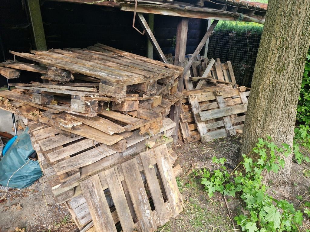 Europalletten, droog, geschikt als stookhout, Doe-het-zelf en Bouw, Ophalen