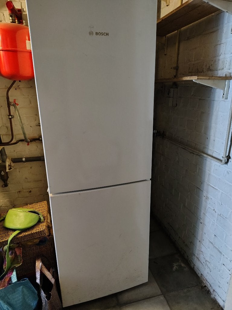 Koelkast diepvries combinatie bosch, Ophalen, Gebruikt, Met aparte vriezer, 160 cm of meer