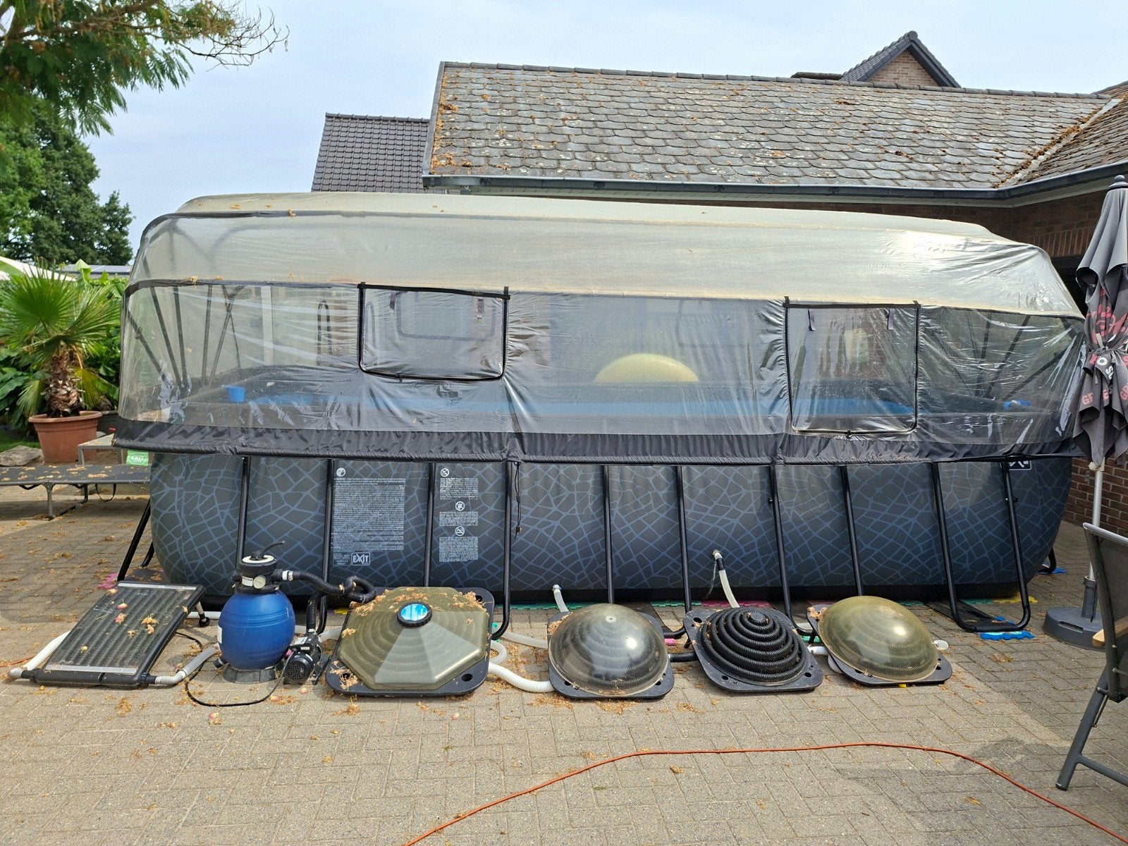 piscine avec dôme, Jardin & Terrasse, 300 cm ou plus, Enlèvement, Utilisé, Rectangulaire