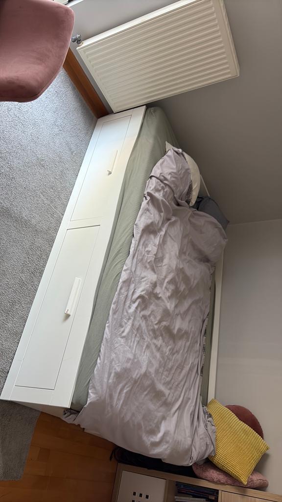 Lit Ikea BRIMNES NEGOCIABLE, Maison & Meubles, Chambre à coucher | Canapés-lits, Utilisé, 80 cm, 200 cm, Une personne, Blanc, Enlèvement