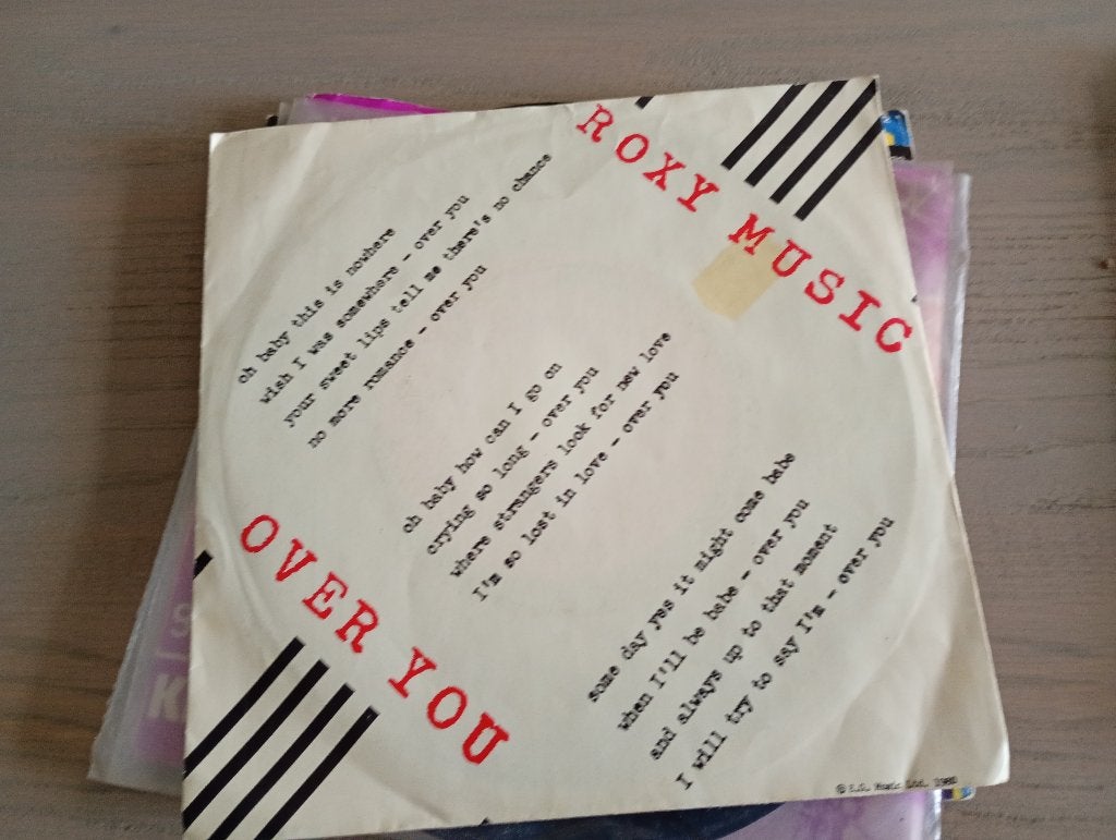 Roxy Music - Over you, Gebruikt, Verzenden, 7 inch, Fotohoes