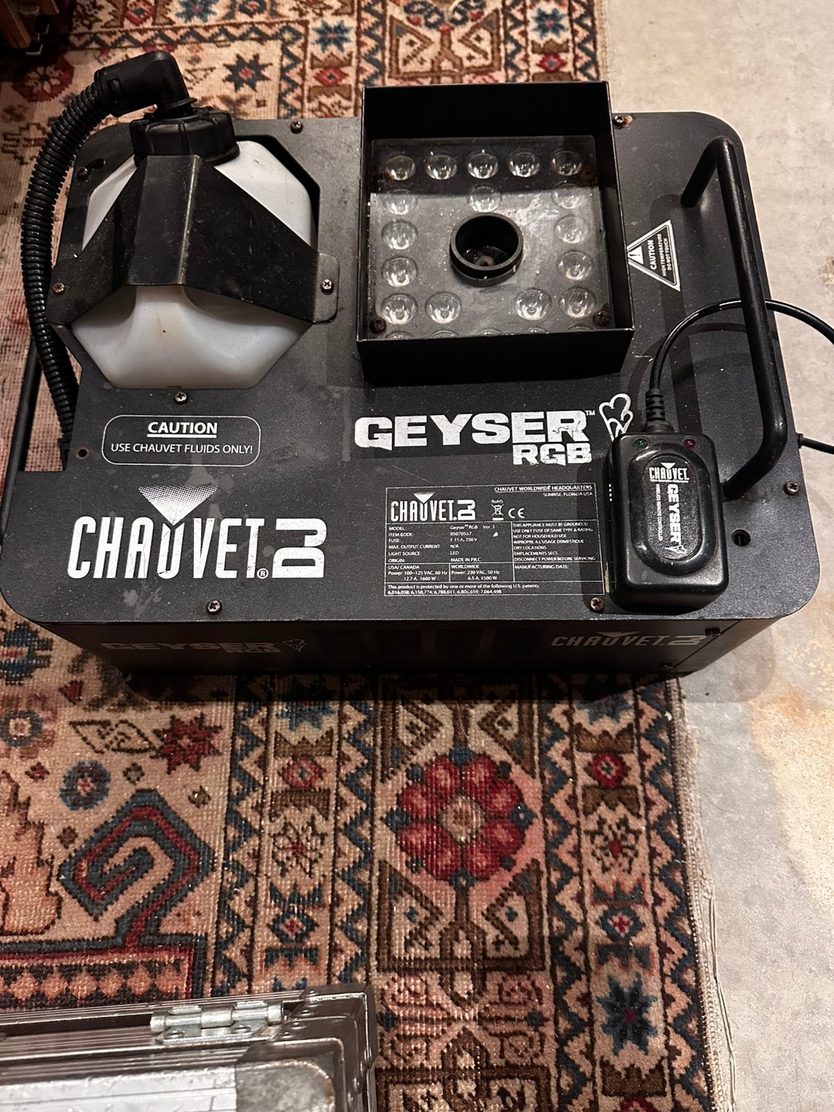 Chauvet DJ Geyser RGB rookmachine met 21leds, Muziek en Instrumenten, Licht en Laser, Ophalen, Zo goed als nieuw, Rookmachine