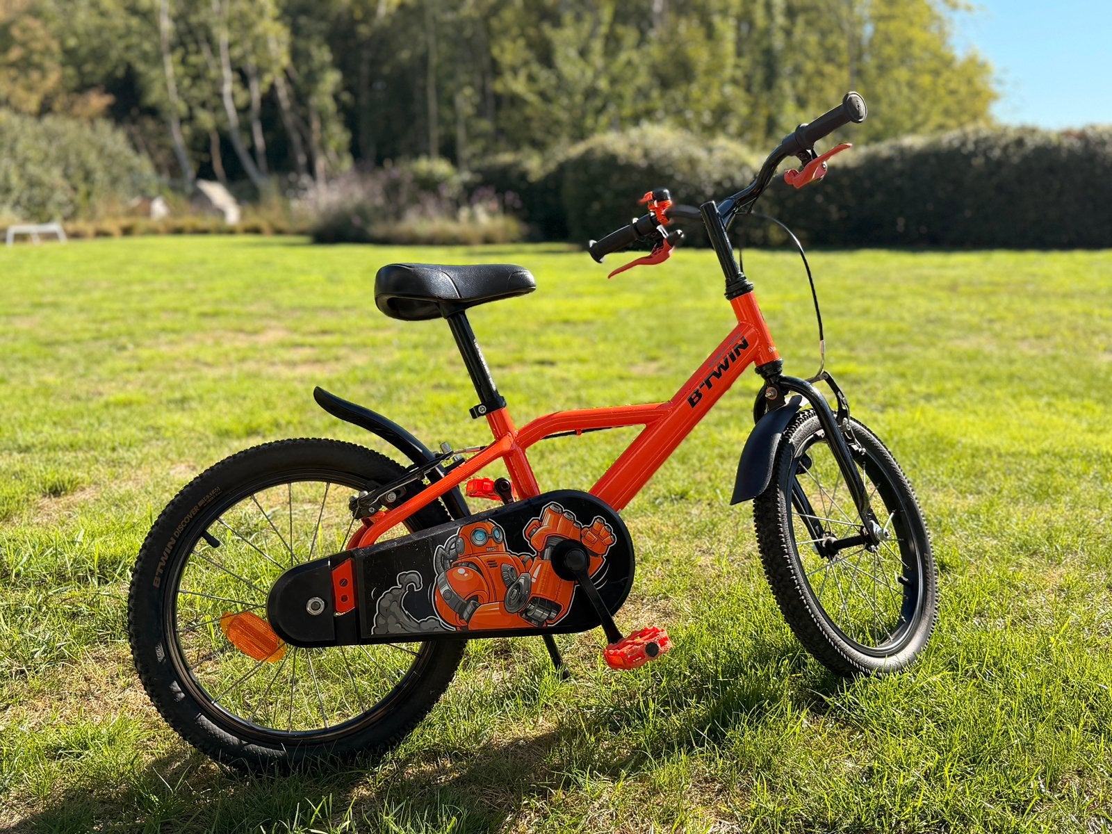 Btwin fiets 16 inch, Fietsen en Brommers, Ophalen, Gebruikt, Velgrem, 16 tot 20 inch