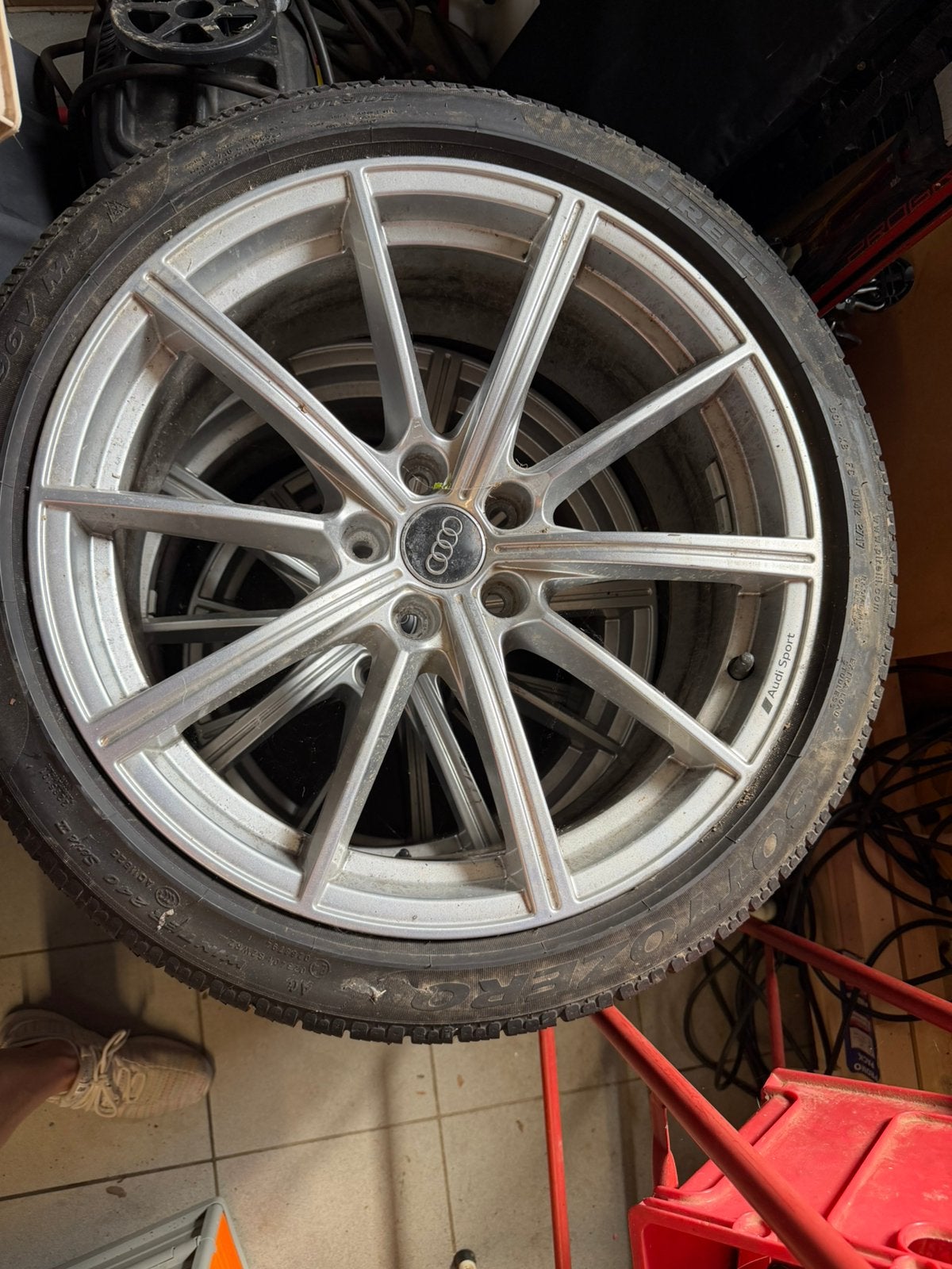 Jantes Audi+pneus Pirelli, Autos : Pièces & Accessoires, Pneus & Jantes, Enlèvement, Pneu(s)