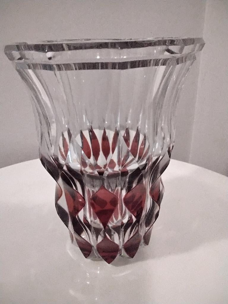 Vase Val St Lambert très lourd et en excellent état., Enlèvement ou Envoi