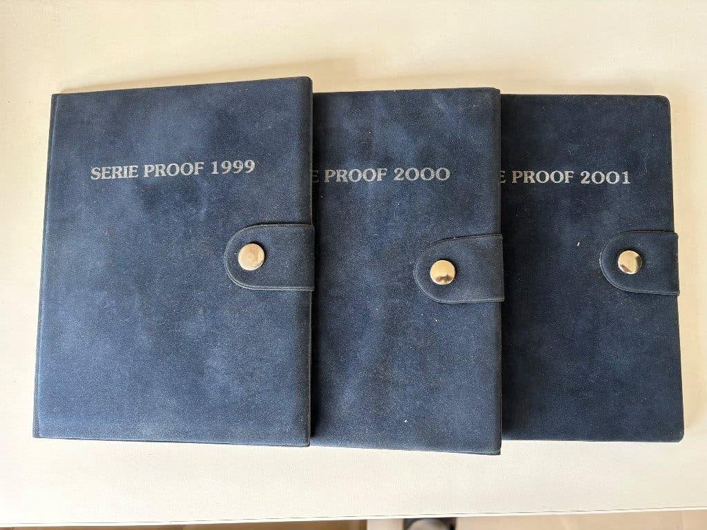 muntenset Belgie Millenium 1999+2000+2001- medailleslag, Ophalen of Verzenden, Overig, Setje