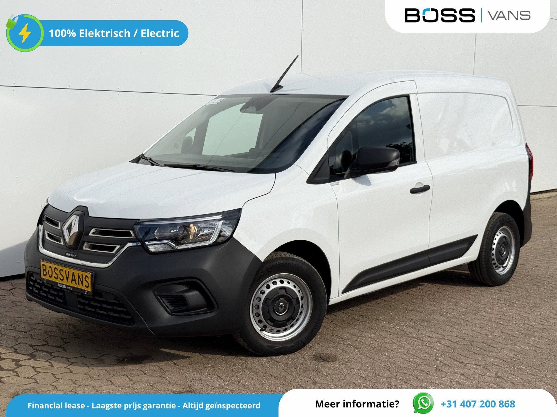 Renault Kangoo E-Tech 45kWh 122PK Elektrisch L1 300km WLTP 9, 45 kWh, Gebruikt, Zwart, Renault