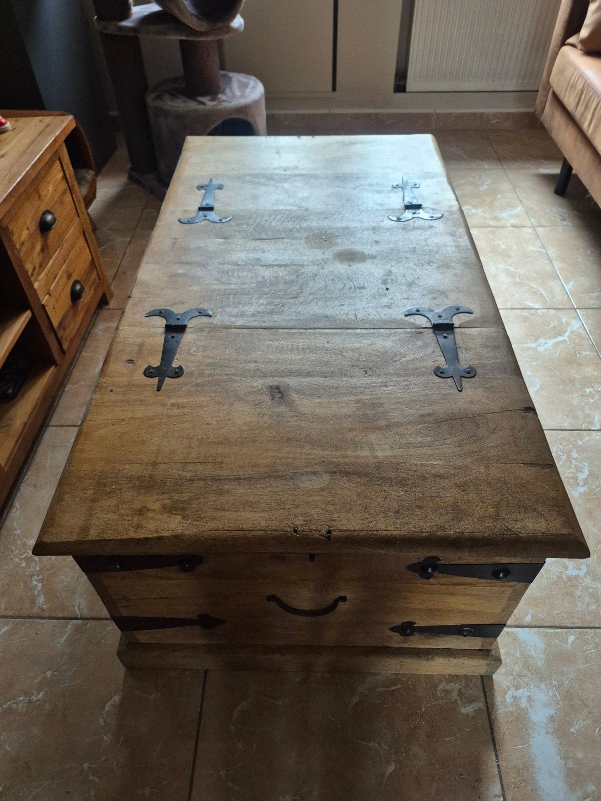 Salontafel/koffer, Ophalen
