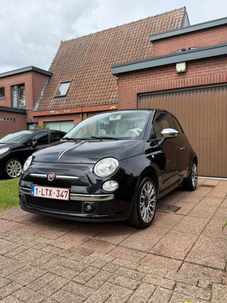 Fiat 500 met77 500 km 1.2 i euro 5 2014 gekeurd voor verkoop, Voorwielaandrijving, Stof, Beige, 4 cilinders