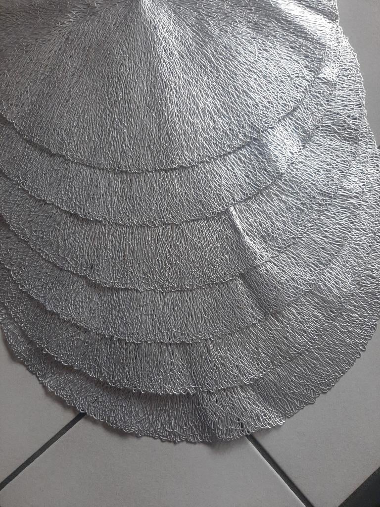 6 tapis de table de fête lavables en argent, Enlèvement