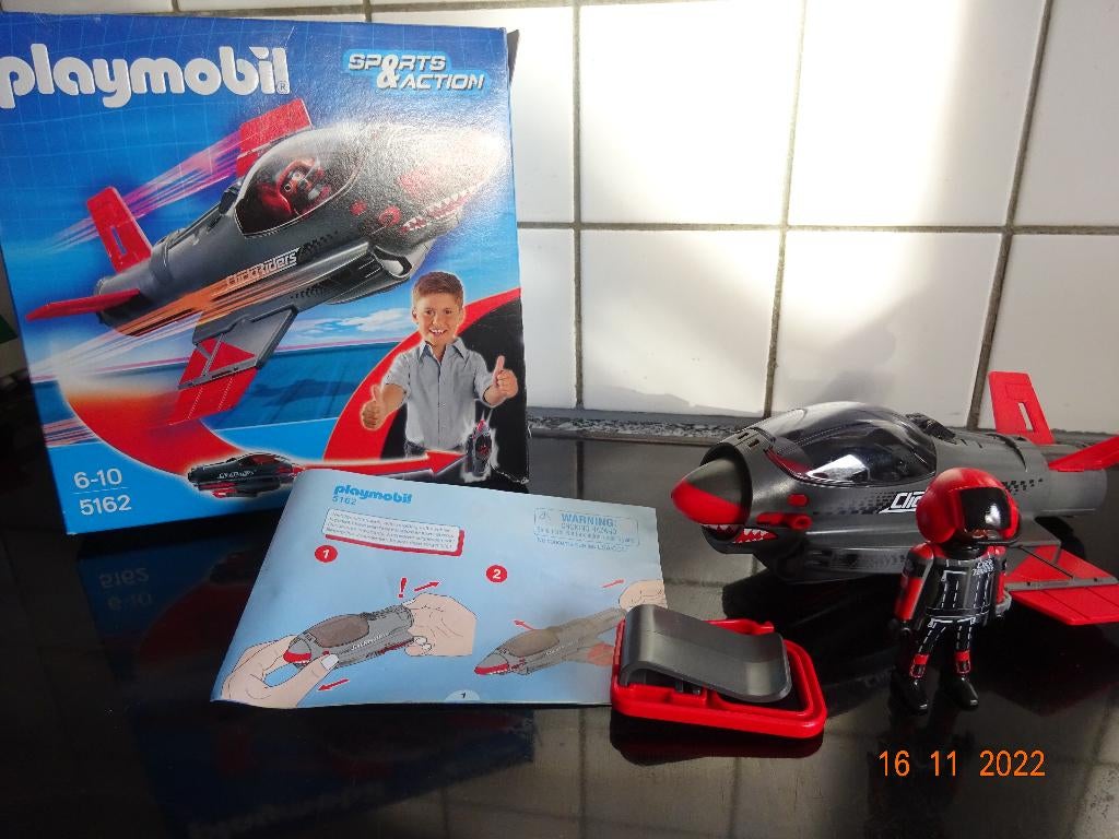 PLAYMOBIL Click & Go Shark Jet - 5162*VOLLEDIG*PRIMA STAAT*, Ophalen of Verzenden