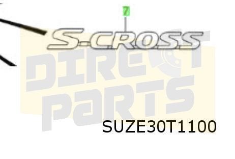 Suzuki S-Cross (1/22-) (JY / AKK) embleem tekst "S-Cross" op, Auto-onderdelen, -, Verzenden, -, Nieuw