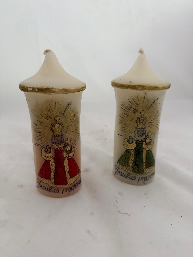 2 vintage religieuze souvenirkaarsen, Ophalen of Verzenden, Gebruikt, Overige typen, Christendom | Katholiek