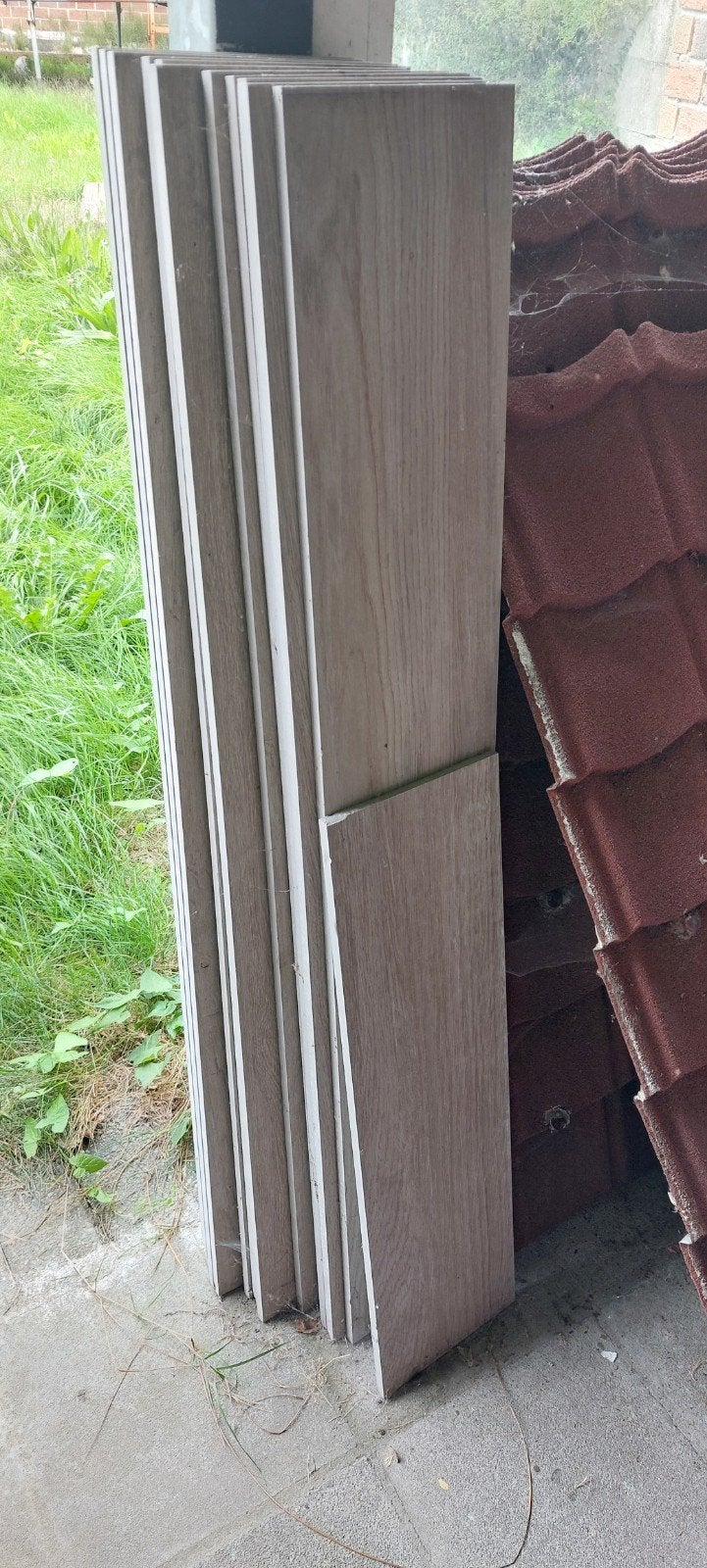 Tegels met houtpatroon +- 2,5 m2, Ophalen, 60 cm of meer, Keramiek, Nieuw