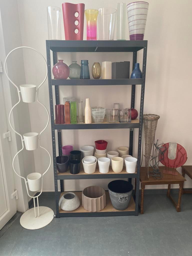 Différents vases,pots à orchidées, Huis en Inrichting, Woonaccessoires | Vazen, Ophalen, Gebruikt, Rood