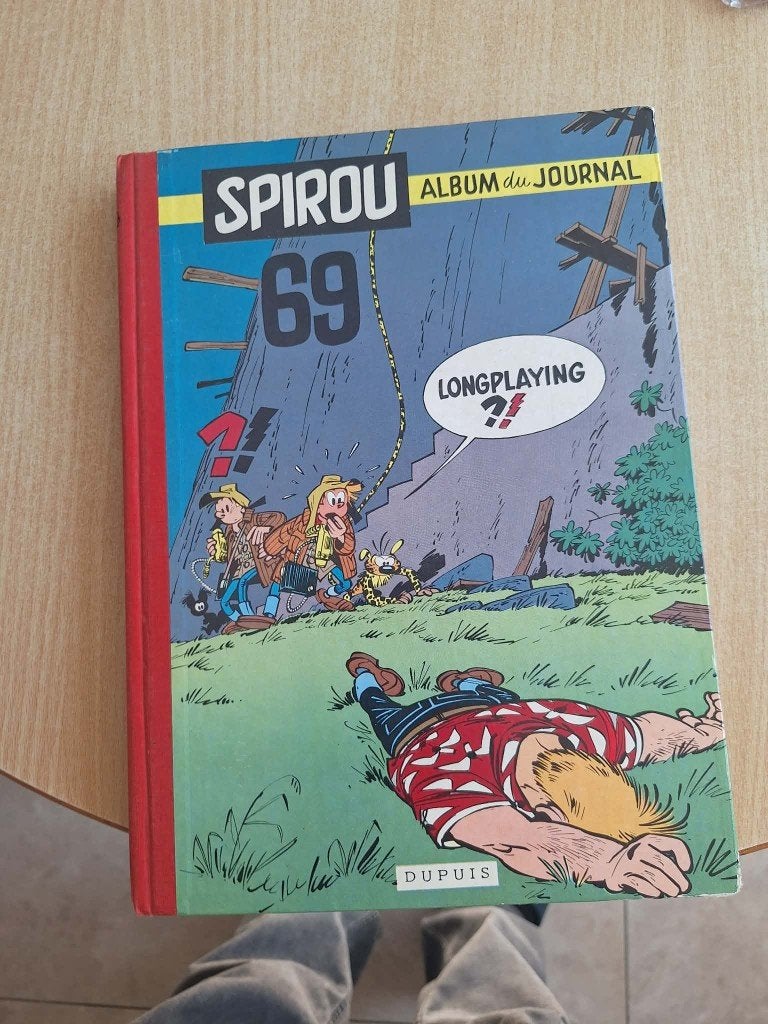 Album Journal Spirou 69 Original 1958 – Dos Rouge TBE, Livres, Une BD, Comme neuf, Enlèvement, Franquin