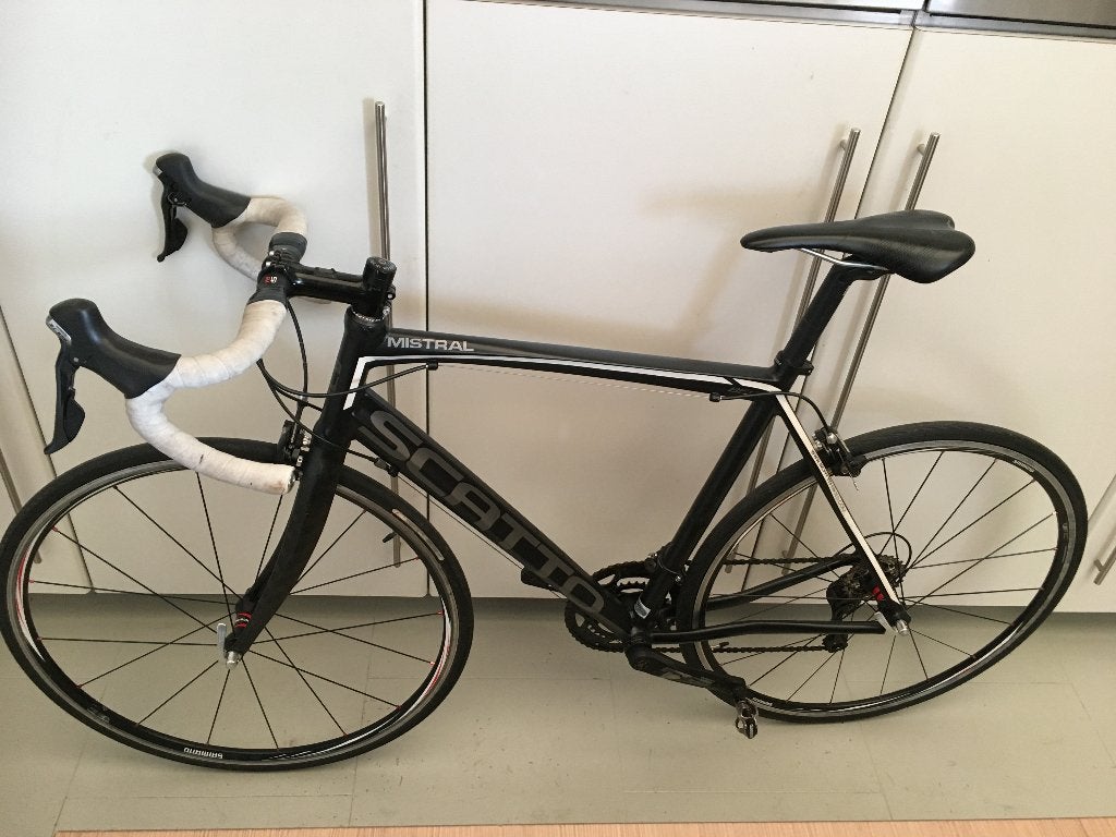 Koersfiets Scatto  Alu-Carbon (nieuwprijs +-1000 euro), Autres marques, Frein sur jante, Enlèvement, 28 pouces