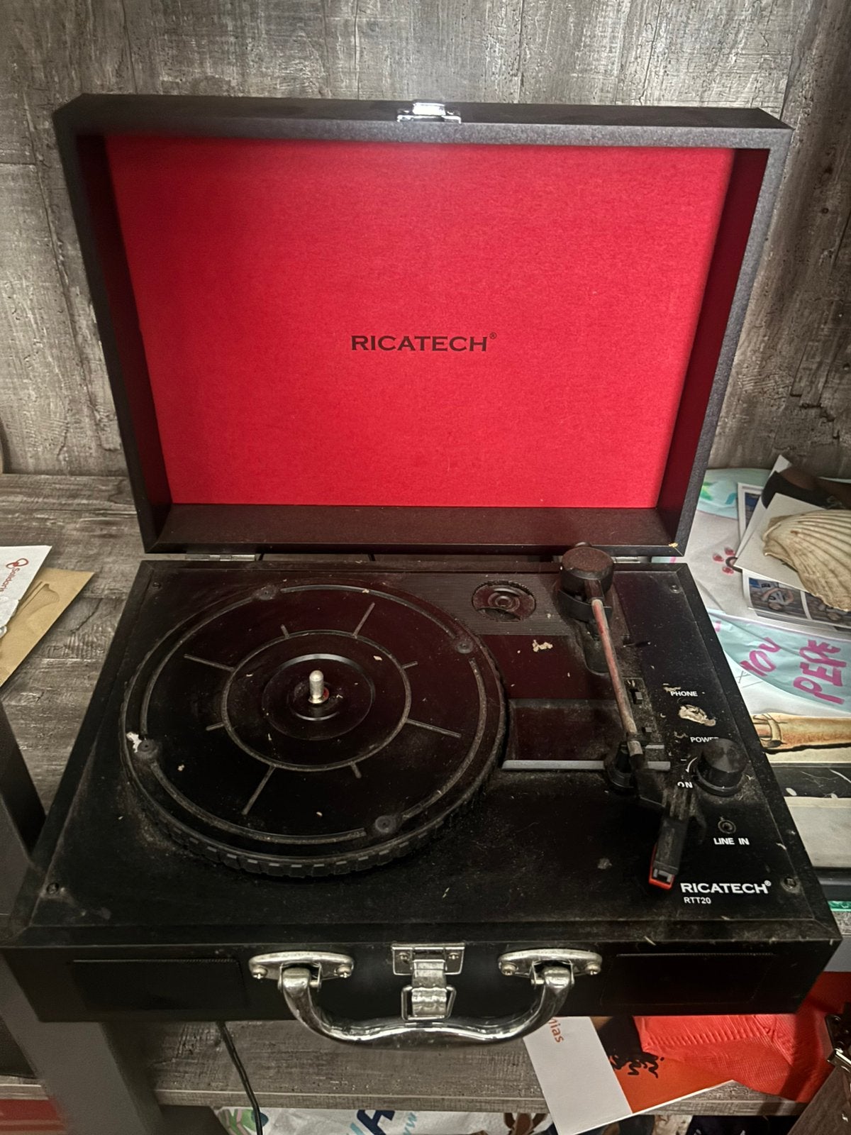 Platenspeler Ricatech, Ophalen, Zo goed als nieuw, Platenspeler