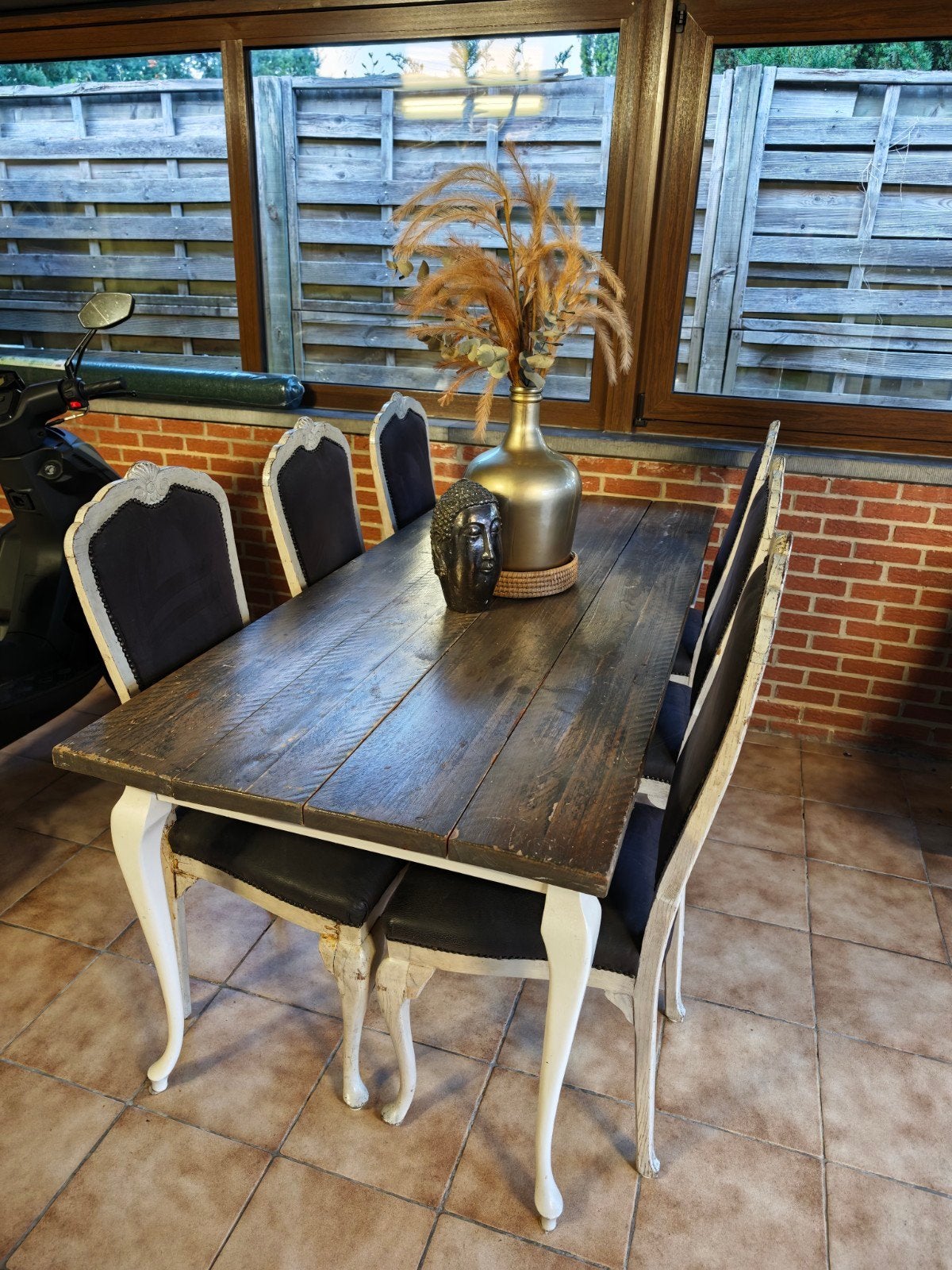 Prachtige Landelijke Tafel met gevoerde stoelen, Ophalen
