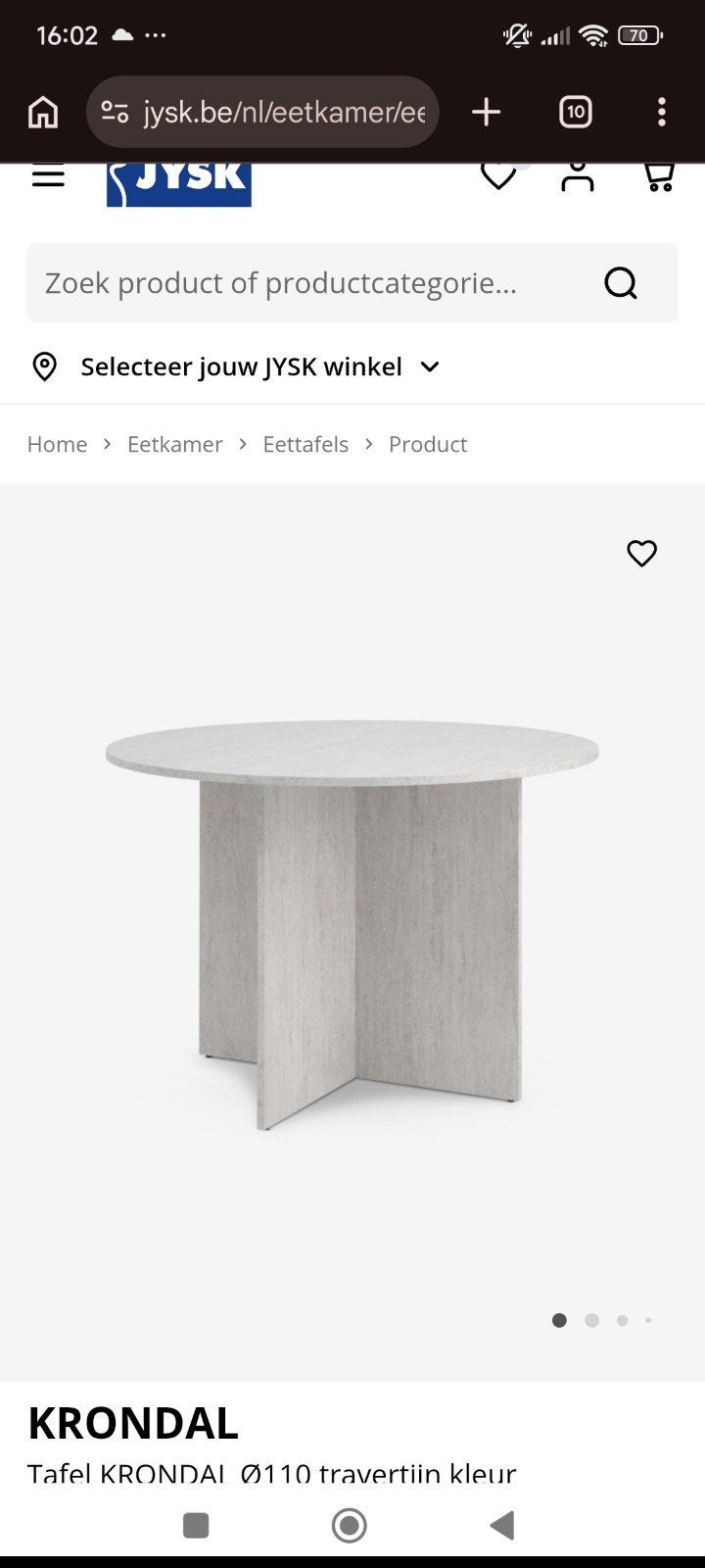 ronde tafel, Enlèvement, Neuf