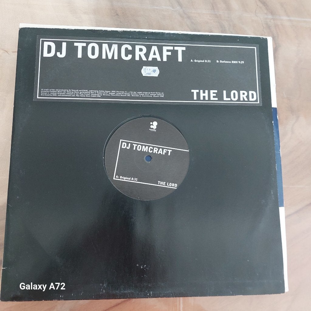 dj tomcraft the lord 12 inch maxi, Cd's en Dvd's, Vinyl | Dance en House, Gebruikt, Trance, Ophalen of Verzenden, 12 inch