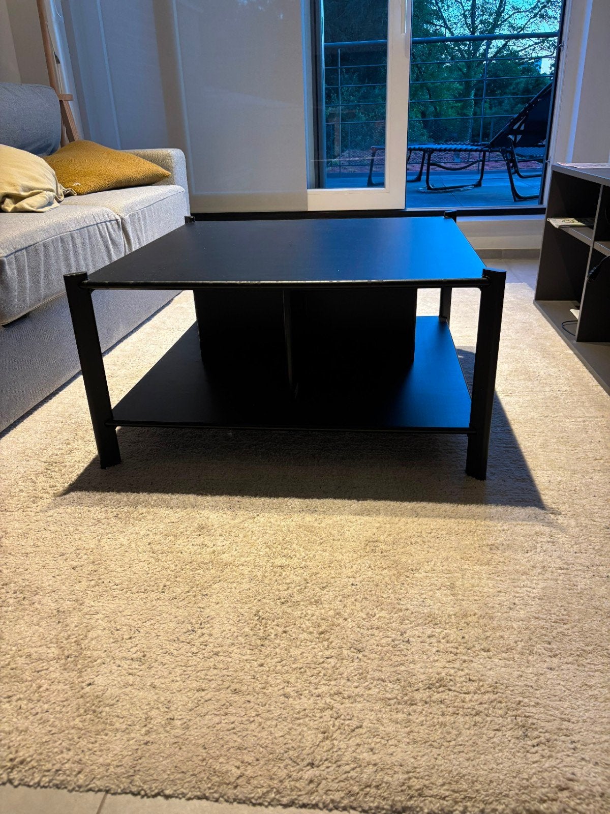 Salontafel, zwart, 80x80 cm, Huis en Inrichting, Tafels | Salontafels, Ophalen