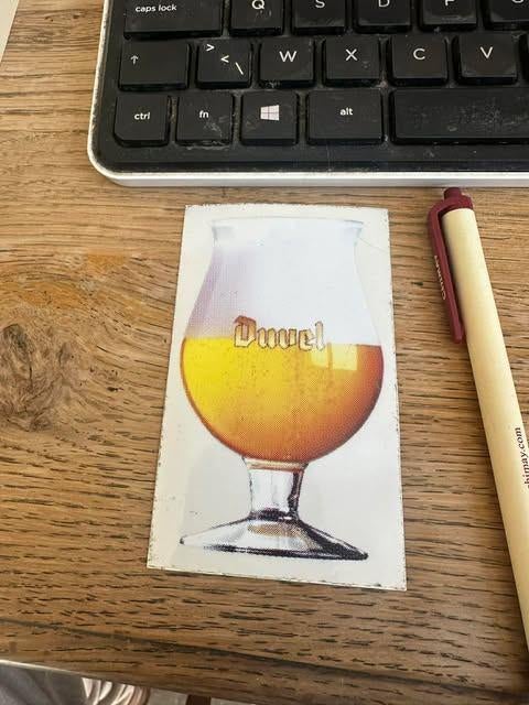 Duvel sticker klein, Verzamelen, Biermerken, Ophalen of Verzenden, Nieuw, Overige typen, Duvel