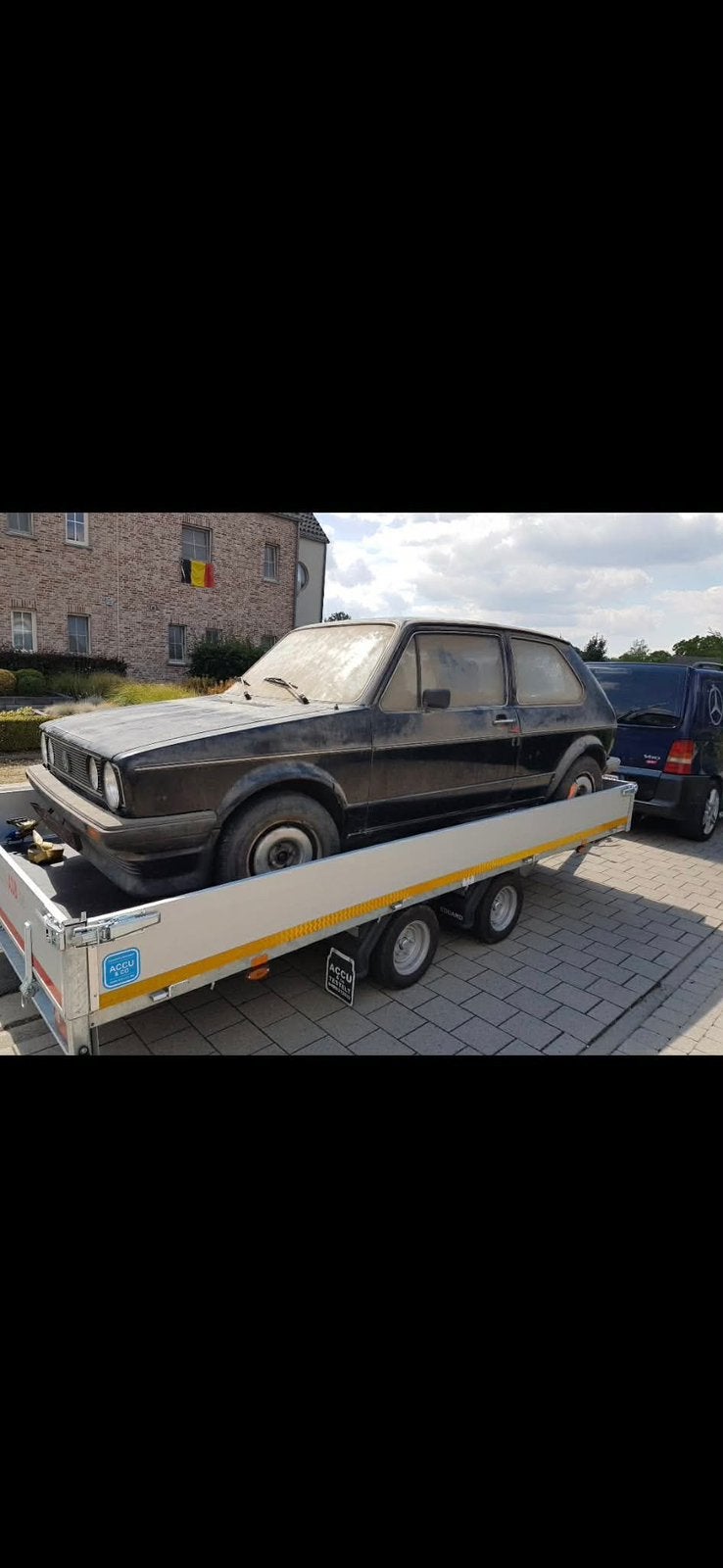 Golf 1, Stof, Zwart, 4 cilinders, Zwart