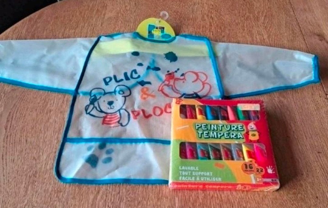 Nieuw klierdershort met 16-delige verf set, Hobby en Vrije tijd, Schilderen, Ophalen, Nieuw, Acrylverf