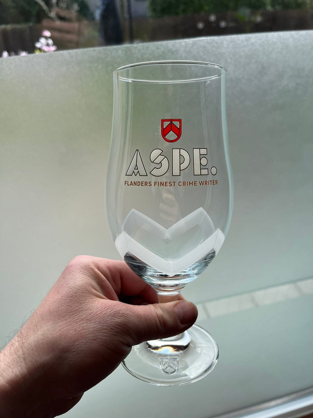 Ik ben opzoek naar Aspe glas van Omer, Verzamelen, Ophalen, Zo goed als nieuw