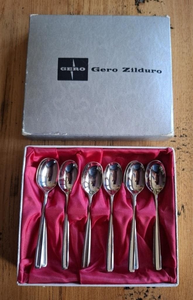 12 advokaat lepeltjes, Gero Zilduro, Marcanti, model 740, Enlèvement ou Envoi