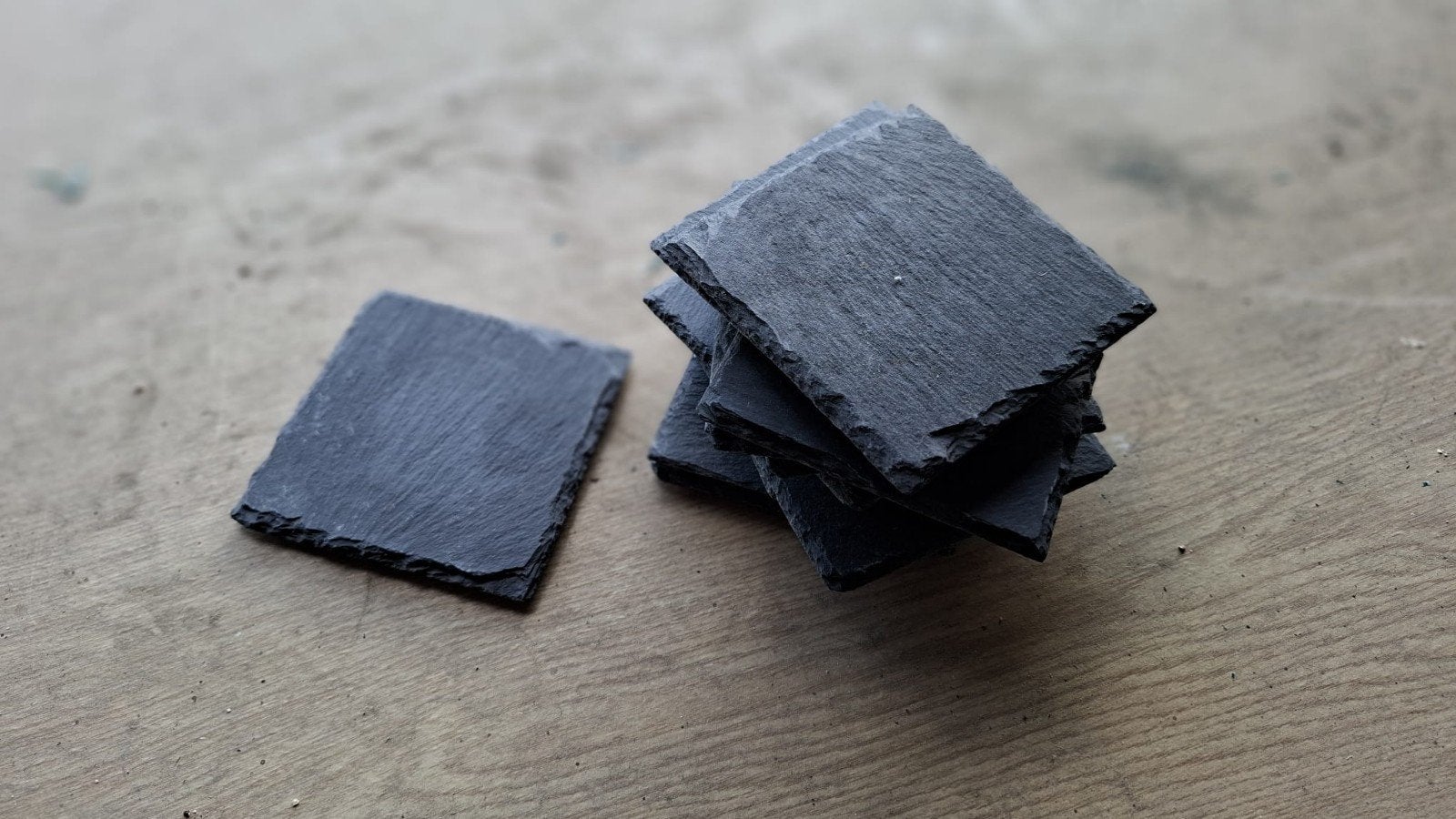 Set van leistenen onderzetters (met antislip nopjes), Ophalen of Verzenden, Antislip