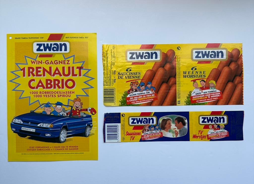 Les Tuniques Bleues : documents publicitaires Zwan 1996, Collections, Envoi, Autres personnages, Comme neuf, Image, Affiche ou Autocollant