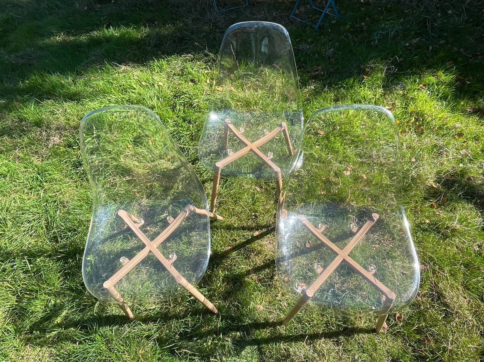 Lot de 3 chaises de table transparentes, Ophalen, Gebruikt, Overige kleuren, Drie