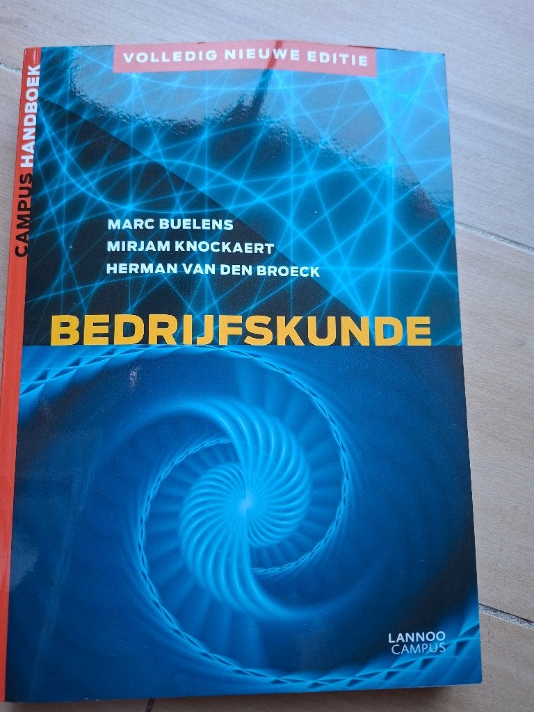 boek Bedrijfskunde, Enlèvement ou Envoi, Neuf, Enseignement supérieur, Marc Beulens Mirjam Knockaert Herman Van den Broeck